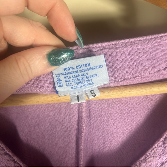 Oh My Gauze! Purple Orchid V-Neck Tunic Lagenlook Size Small - Picture 5 of 9